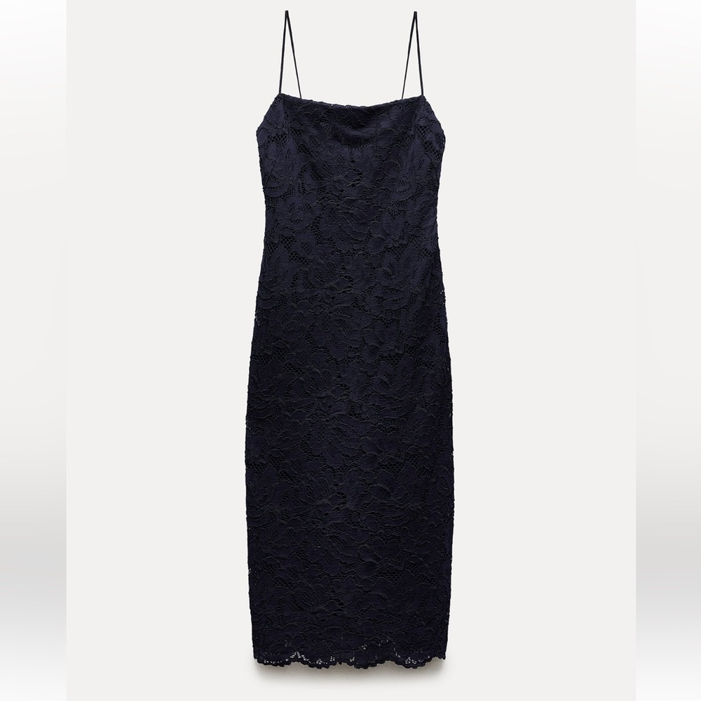 Zara Lace Beautiful Midi Dress - Picture 4 of 10